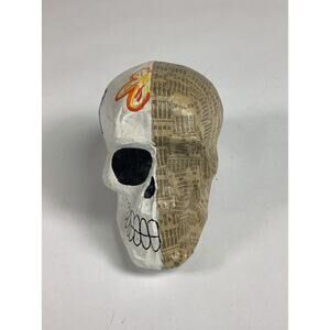 Vintage Papier Mache Floral Sugar Skull - Made In Mexico